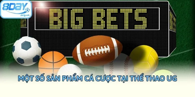 Một số sản phẩm cá cược tại thể thao UG
